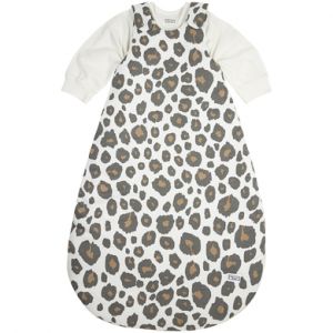 Meyco Baby Panther Gigoteuse 2 pièces doublée 100% Coton avec Fermeture éclair sur Tout Le pourtour, Douce pour la Peau, Anti-Plis, Taille 56/62, Neutre