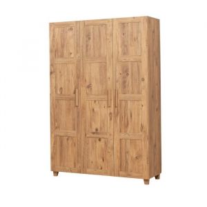 Cotecosy Armoire 3 portes Thoris L120cm Bois clair