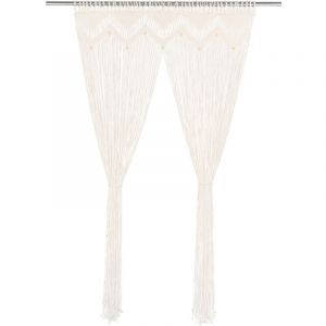 VidaXL Rideau en macramé 140x240 cm Coton Crème