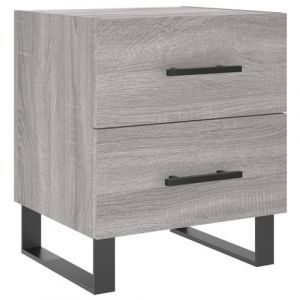 VidaXL Table de chevet gris sonoma 40x35x47,5 cm bois d’ingénierie 827368