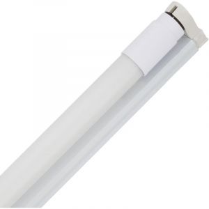 Ledkia - Tube led 60cm T8 G13 9W 140lm/W Nano pc + Réglette No Flicker 3000K Blanc chaud Non