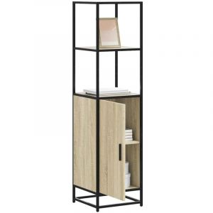 VidaXL Buffet haut chêne sonoma 35,5x35x139 cm bois d'ingénierie métal
