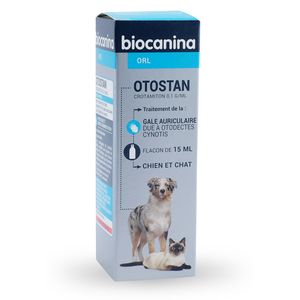 Biocanina Otostan Solution auriculaire chien et chat 15 ml