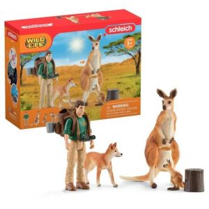 Schleich 42550 Aventure dans L’Outback, dès 3 Ans, Wild Life - Coffret, 9 pièces