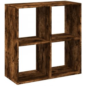 VidaXL Étagère Séparatrice De Pièce Chêne Fumé 69,5x29x69,5 Cm