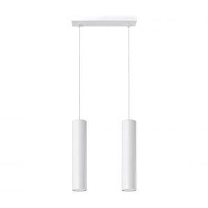 Image de L inaire Center Suspension LAGOS acier blanc 2 ampoules