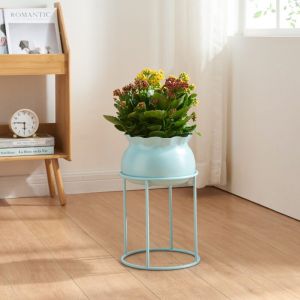 Porte-plantes Assen 38 x 24 cm bleu clair [en.casa]