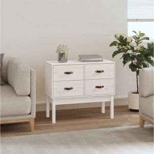 VidaXL Armoire console Blanc 90x40x78 cm Bois de pin solide