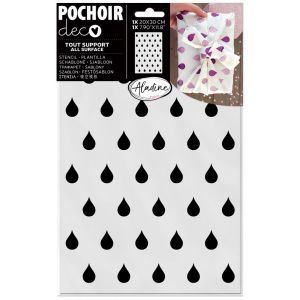 Image de Aladine Pochoir Deco 20 x 30 cm - Tous supports - Gouttes