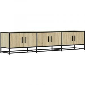 VidaXL Meuble TV chêne sonoma 180x35x41 cm bois d'ingénierie, support TV, buffet TV, meuble multimédia, banc TV, meuble hifi, centre de divertissement