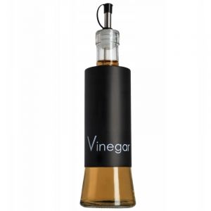 Bouteille d'huile d'olive vinaigre avec distributeur 320 ml verre pour huile d'olive noir - Kadax