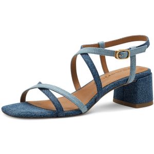 Tamaris Femme Damen 1-28204-42 Sandale &agrave; Talon, Denim Comb, 40 EU