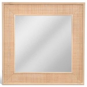 Miroir mural rotin tissé naturel Cannage "Square" Opjet