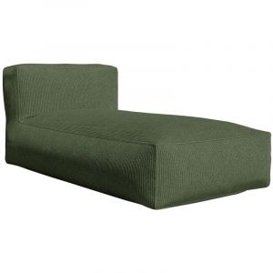 M&eacute;ridienne en velours c&ocirc;tel&eacute; vert NOUMARA