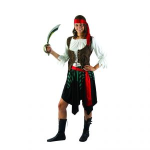 RE89235 - Costume adulte luxe pirate femme jupe