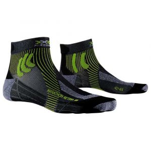 X-Socks Marathon Retina Chaussettes Homme, black melange/effektor green EU 39-41 Chaussettes course à pied