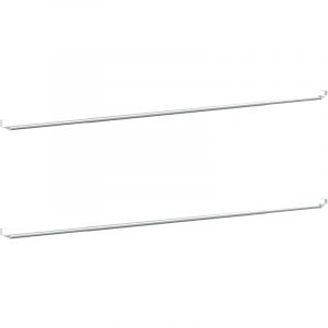 VidaXL Tringles à rideau 2 pcs blanc et argenté 90-130 cm aluminium