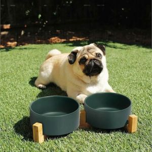 Image de BOL DOUBLE CÉRAMIQUE POUR CHIEN ET CHAT, 2 x 850ml