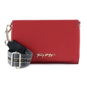 Image de Tommy Hilfiger Petit sac à bandoulière à rabat et anse réglable Rouge