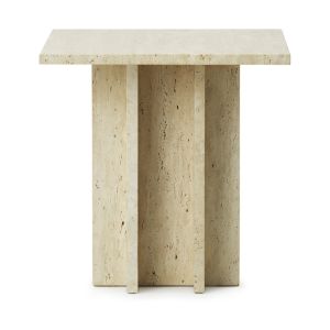 Normann Copenhagen Table d'appoint en travertin 45 x 43 cm Edge