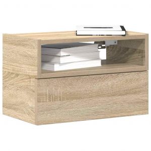VidaXL Tables De Chevet Murales 2 Pcs Chêne Sonoma 45x26x28,5 Cm