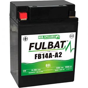 Fulbat Batterie GEL SLA FB14A-A2 GEL 12V 14AH 200 AMPS 134x88x176 + Gauche