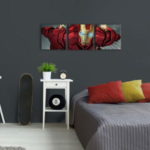 Iron Man Cl ic 30 x 90cm Multicolore Set de toiles