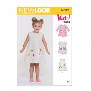 New Look N6611 Patrons et modèles de Couture, Papier, Blanc, 34-36-38-40-42-44-46