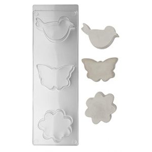 Rayher Moule plastique: Oiseau, papillon, fleur env. 6-8cm transparent, 36072000