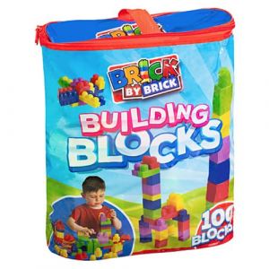 Image de J.A.D.E - Blocs De Construction - Jeu de Construction - 056900-100 pièces - Plastique - Jouet Enfant - Briques Sensorielle - Motricité - Anniversaire - Bloc D'Assemblage - Cadeau - À Partir de 2 Ans