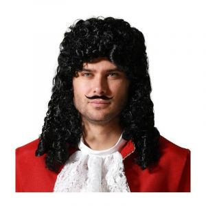 Atosa Perruque Ondulée Noire Homme Roi Soleil