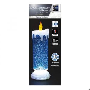 Atmosphera Bougie LED chandelle + paillette cr&eacute;ateur d'int&eacute;rieur