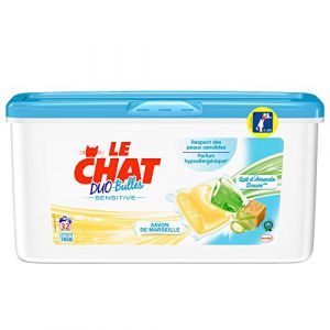 Image de Le Chat Duo-Bulles Sensitive Lessive liquide 32 doses - lot de 2
