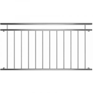 BC-Elec ABR156 Garde-corps de porte fenêtre 156x90cm balustrade main courante rambarde acier inoxydable