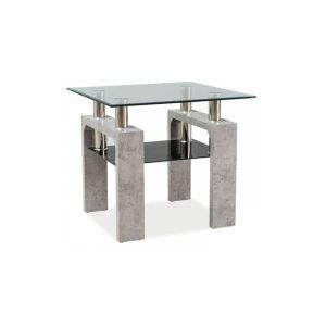 Signal Ac-Deco Table basse d'appoint - Lisa D - 60 x 60 x 55 cm - Couleur béton
