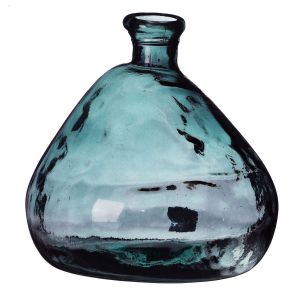 Wadiga Vase décoratif en verre recyclé gris - 33x33x33cm