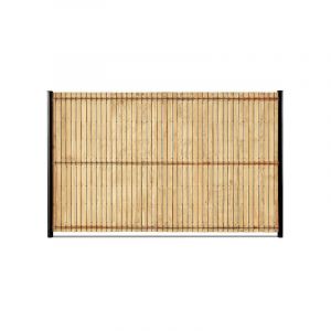 Kit d'occultation lattes bois mélèze pour panneau rigide maille 55 H1m53 x 2m50 ep 8mm - Bois