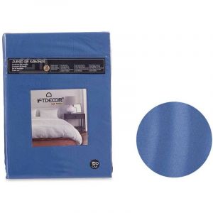 Giftdecor - Jeu de draps Bleu Gran lit 2 persones 3 Pi&egrave;ces