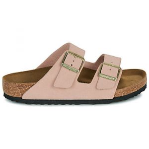Birkenstock Claquettes cuir su&eacute;d&eacute; femme Arizona