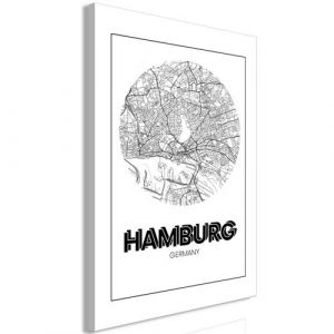 Artgeist Tableau - Retro Hamburg (1 Part) Vertical 80x120