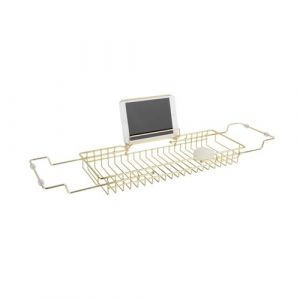 Present time Pont de baignoire design métal Iglo - L. 61-86 cm - Doré