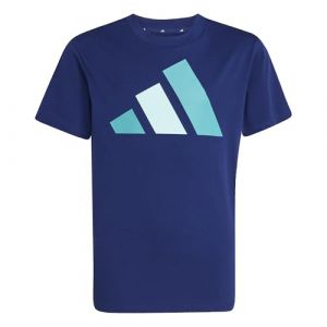 Adidas T-shirt big logo 160 enfant bleu foncé