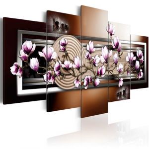 Artgeist Tableau - Zen garden and magnolia 100x50