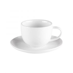 Table passion Lot de 6 tasse et sous-tasse à café 9 cl blanc en porcelaine H4.8