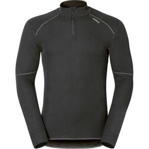 Image de Odlo Originals X-Warm T-Shirt extra chaud col zippé manches longues homme Noir FR : 52/54 (Taille Fabricant : XXL)