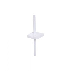 Image de Tendance Etag&egrave;re d'angle Colonne de douche t&eacute;lescopique en m&eacute;tal blanc avec 3 Paniers H maxi 250 cm