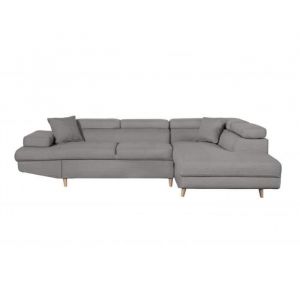 Image de Canapé d'Angle Droit Convertible "Tean" 271cm Gris Clair Prix