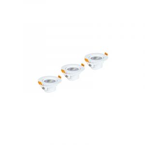Xavax Lot de 3 spots LED encastrables 5 W 350 lm Blanc chaud Culot blanc