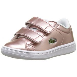 Lacoste Sport Carnaby Evo 318 2 SPI, Baskets Filles, Rose (PNK/WHT F50), 23 EU