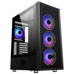 Image de Itek Boîtier Moyen Tour ATX Vertibra H210 RGB avec Panneau Vitré, Noir